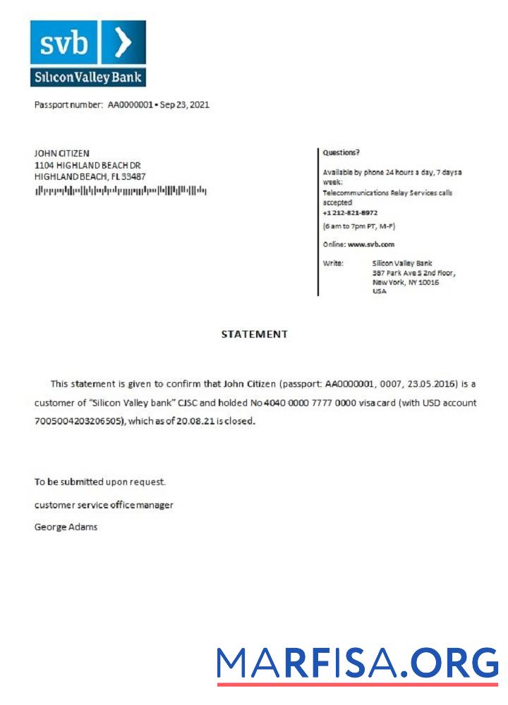 Downloadable USA Silicon Valley Bank closure reference sample